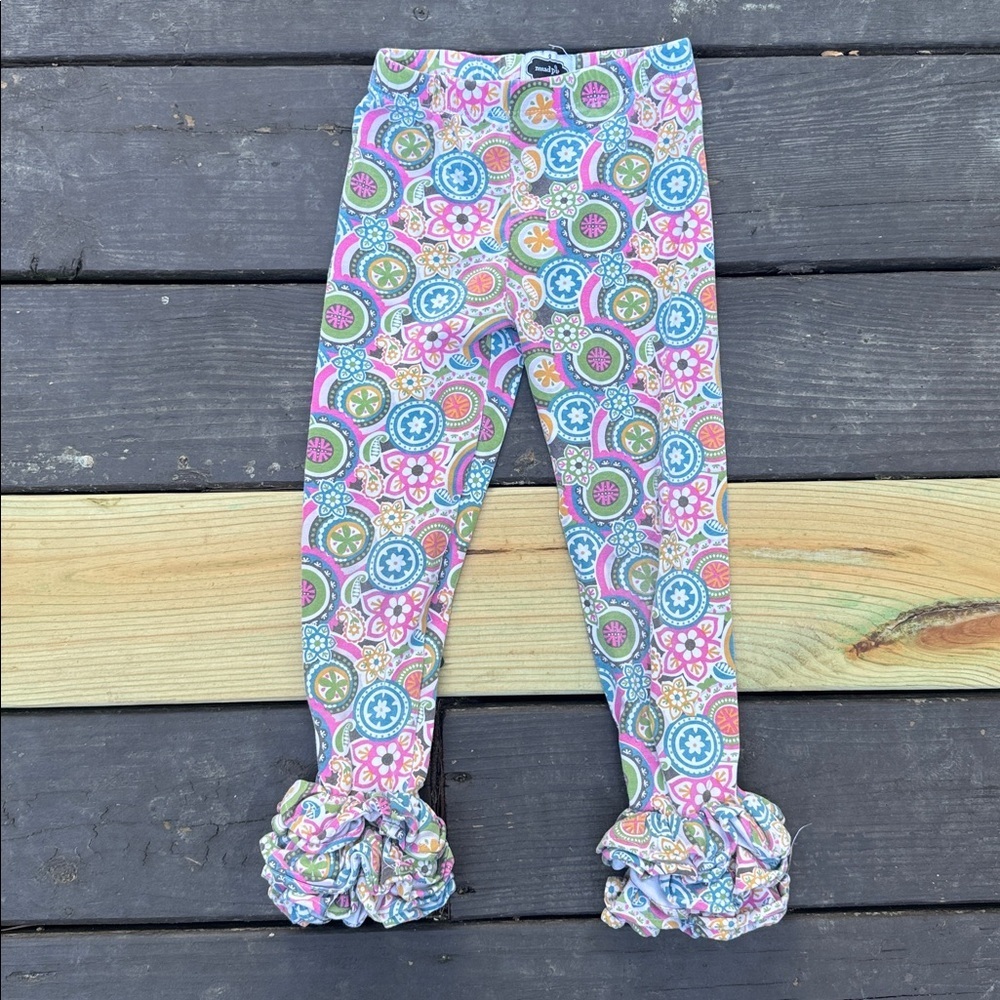 Mud Pie Multicolor Patterned Paisley Leggings size 5T